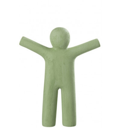 JLINE P'tit Maurice figuur - L 33.5x7x 41.5cm - groen ruw poly
