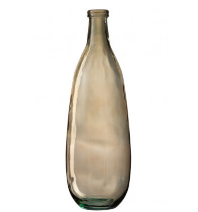 JLINE Vaas fles glas smal - 25x75cm - bruin
