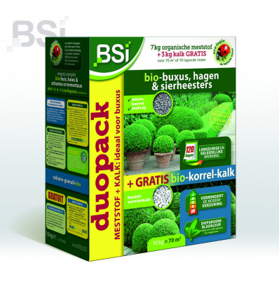 BSI Bio buxus meststof - 10KG + Bio-korrel-kalk gratis