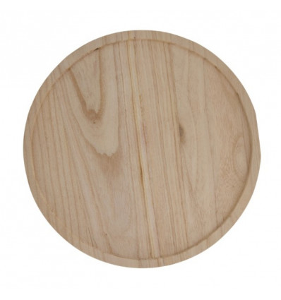 Dienblad rond 38x1,5cm - Paulownia hout