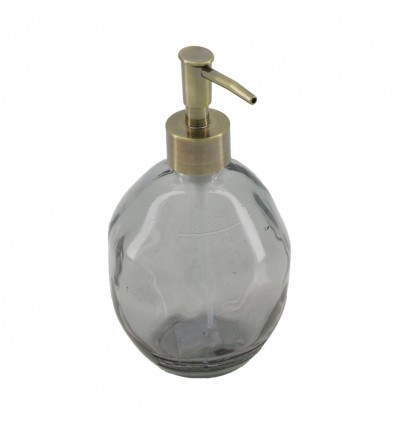 Zeep dispenser - 9x18cm - l. grijs glas recycled