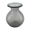 Vaas rond - 15x18.5cm - l.grijs recycled glas