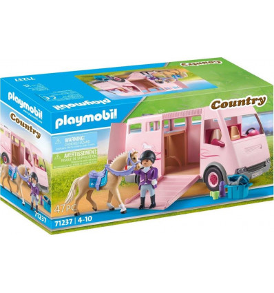 PLAYMOBIL Country 71237 Paardentransport wagen