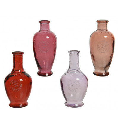 Vaas in recycled glas - 8x15cm - ass. TU UC (prijs per stuk)