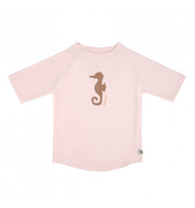 LSF UV shirt korte mouw - zeepaard roze- 7/12 maand TU UC