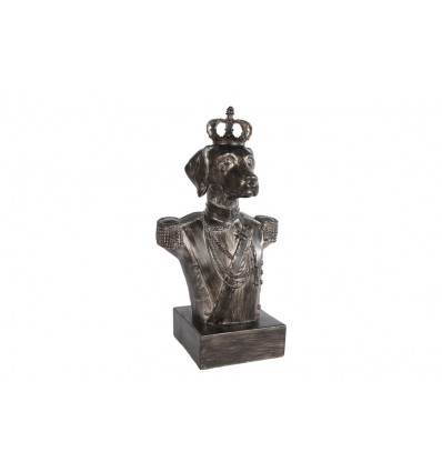 ROYAL DOG deco sculptuur- 19.5x14x34.5cm- antiek grijs