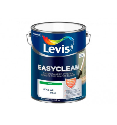 LEVIS Easyclean zwarte strepen 5L - mat mix - wit
