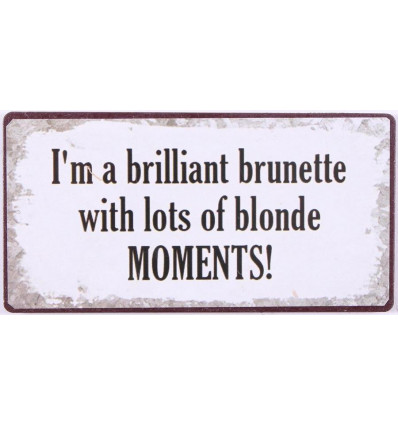 Magneet - I'm a brilliant brunette with lots of blond moments! - 10x5cm