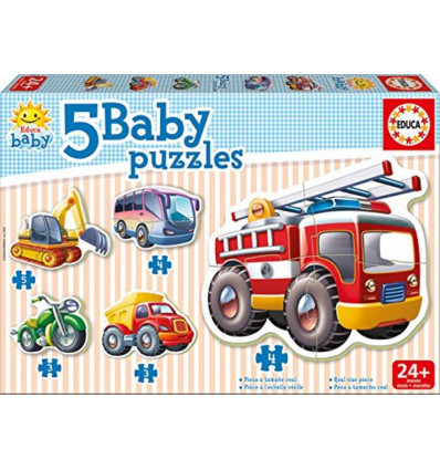 EDUCA baby - 5 puzzels voertuigen