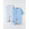 NOUKIES B Pyjama's 2st- blauw/ gestreept- 0m
