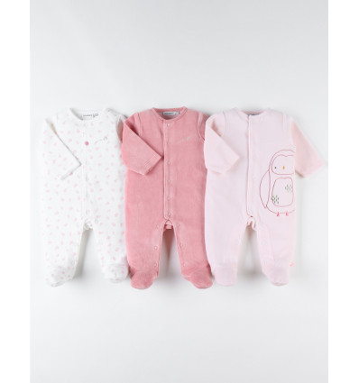 NOUKIES G Iconic pyjama's 3st.- roze mix- 6m
