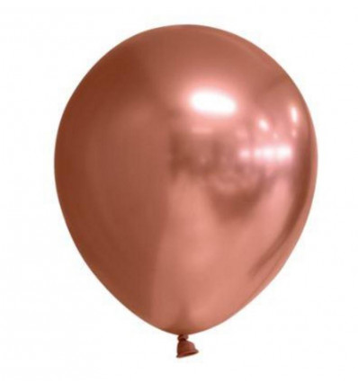FIESTA 10 ballonnen 30cm - chrome/mirror koper