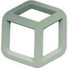 POINT VIRGULE - Panonderzetter 3D kubus 16.2x15.6cm - groen silicone