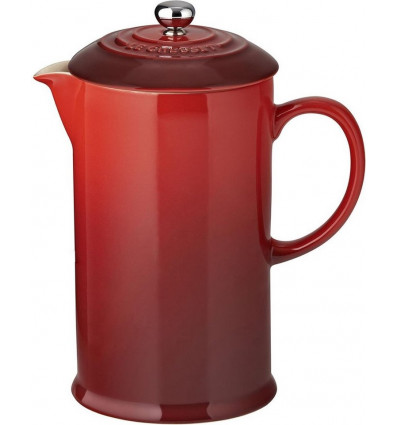 LE CREUSET koffiepot m/ pers- kersenrood
