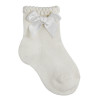 CONDOR sokken strik - cream - 12/24