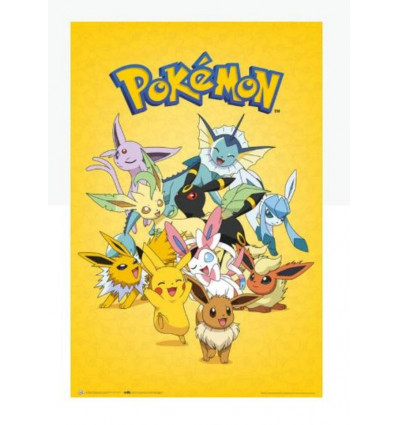 GRUPO Poster - Pokemon evoluciones eevee- 61x91.5cm