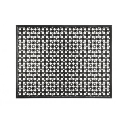 LEDENT buitenmat schraapfunctie - zwart 48x62cm