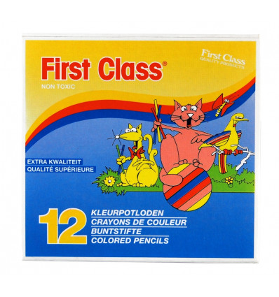 FIRST CLASS Kleurpotloden kort 12st.