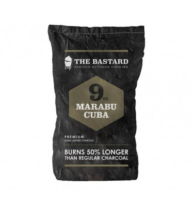 THE BASTARD Marabu houtskool 9kg- brandt tot 50% langer dan regulier houtskool