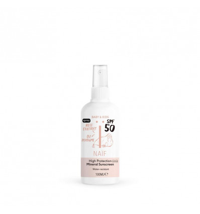 NAIF Zonnecreme SPF 50 spray zonder parfum - 100ml