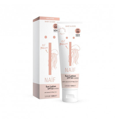 NAIF Zonnecreme SPF 50 lotion zonder parfum - 100ml