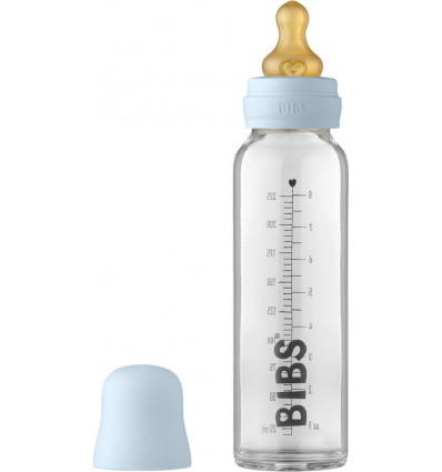 BIBS Fles 225ml - baby blue