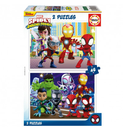 EDUCA Puzzel - Spidey and his amazing friends - 2x48st.