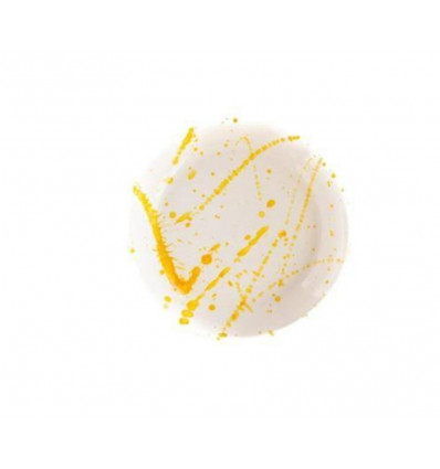 VAL Festive Fusilli diep bord 22cm - geel blob