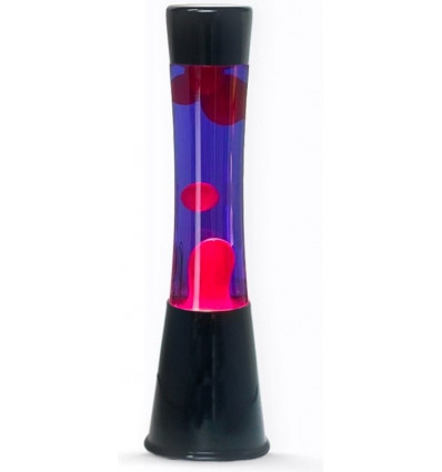 I-TOTAL Lava lamp zwart paarse vloeistof40cm