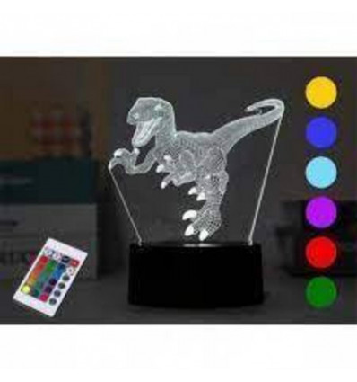 I-TOTAL 3D lamp velociraptor touch met afstandsbediening