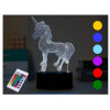 I-TOTAL 3D Unicorn lamp touch m/afstandsbediening