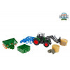 KidsGlobe tractor met 8 acc.- groen 30cm
