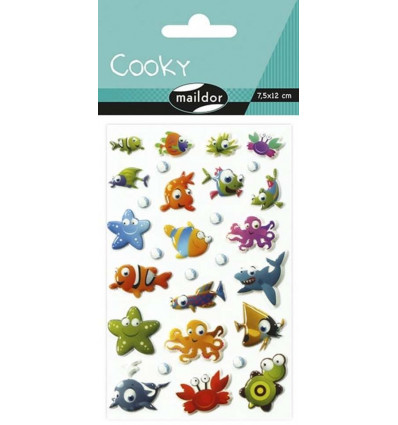 COOKY stickers 3D - Zeedieren