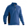 JOBMAN Sweatshirt 1/2 sluiting - M - blauw/zwart TU LU