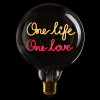 MESSAGE IN THE BULB - One life one love amber/ rood - G125/ E27/ 2W