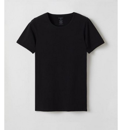 WOODY Heren t-shirt ronde nek - zwart - L
