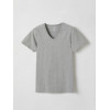 WOODY Heren t-shirt V neck - grijs melange - XXL