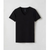 WOODY Heren t-shirt V neck - zwart - L