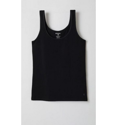 WOODY Dames onderhemd - zwart - XL