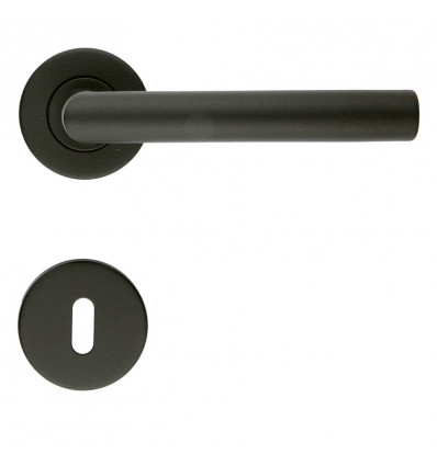 HDD Class 3 I shape deurkruk 19mm R+E - zwart structuur uv