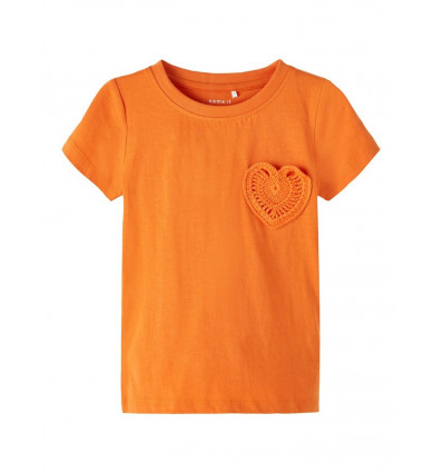 NAME IT G T-shirt LOVA - harvest pumpkin- 92