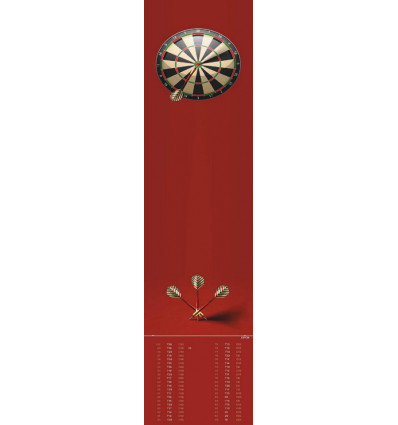 DECO STAR dartsmat - 60x300cm - rood dartsblok