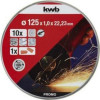 KWB - doorschijf schijf - DUN 125x1.0 - 10 stuks
