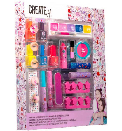 Create It! Make up set - neon/glitter box