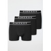 SCHIESSER Heren shorts 3st.- zwart - 008 XXL
