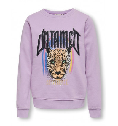 ONLY G Sweater LUCINDA tijger - lavendel- 134/140