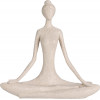 Deco beeld yoga zittend - 19x5x18.5cm - ass. (prijs per stuk)