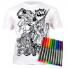 SPLAT PLANET Colour in t-shirt - SUPER HERO - 5/6jaar