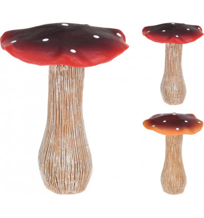 Deco paddenstoel 11cm - ass. (prijs per stuk)