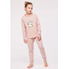 WOODY Meisjes pyjama - zacht roze/ ecru streep - 24m/2j.